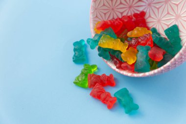 Renkli jelibon şekerli yaz zamanı konsepti