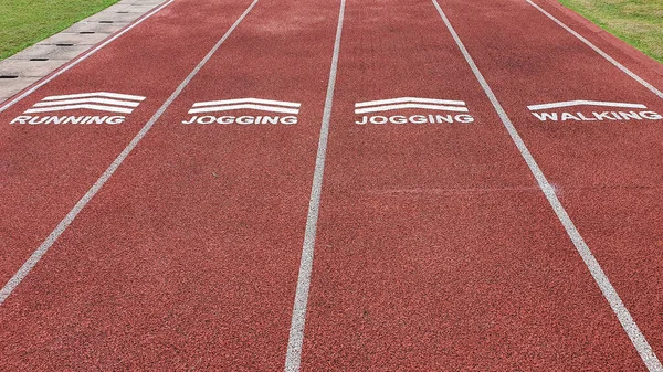Athletic running track for running,jogging,walking. Sign for Sport and excercise concept.