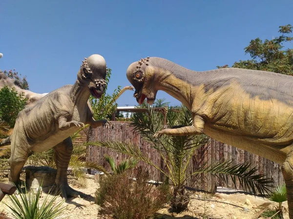 Dinosauri Parco Sull Isola Creta Grecia — Foto Stock