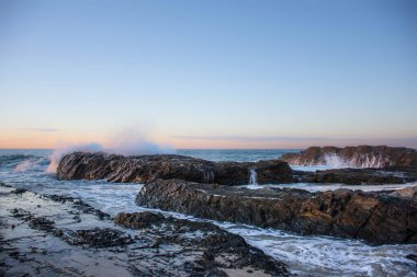 Pürüzsüz Günbatımı Currumbin Avustralya Altın Sahilini Sarstı