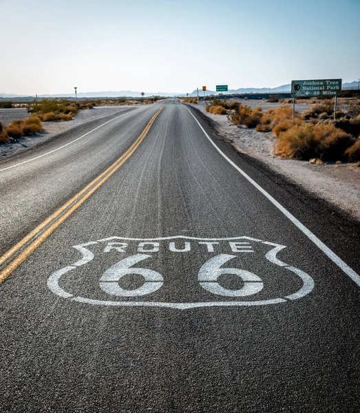 Route 66 Sign on the street. noon time high quality — Stock Photo, Image