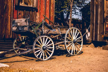 Old Wagon Hayalet Kasabası Kaliforniyalı. Yüksek Kalite Vintage görünümü.