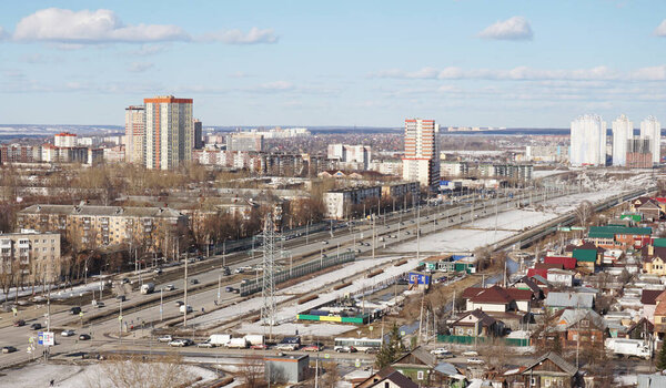 Panoramic view of the city of Perm, Russia