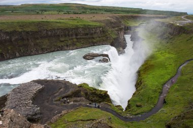 İzlanda'daki Gulfoss falls