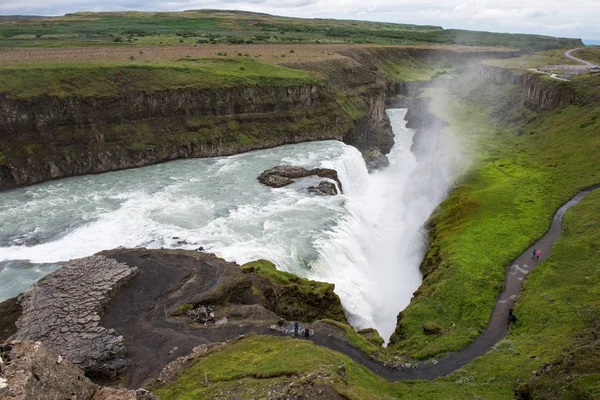 Gulfoss jatuh di Islandia — Stok Foto