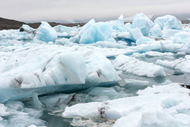 Üzerinden Vatnajokull buzul Gölü Jokursarlon buz
