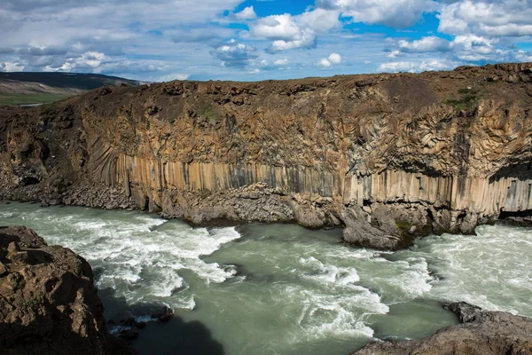 Wodospad Aldeyjarfoss, Islandia — Zdjęcie stockowe