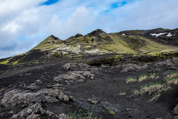 在 Lakagigar，冰岛的火山地质景观 — 图库照片