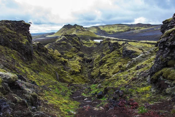 Wulkaniczny krajobraz w Lakagigar, Islandia — Zdjęcie stockowe