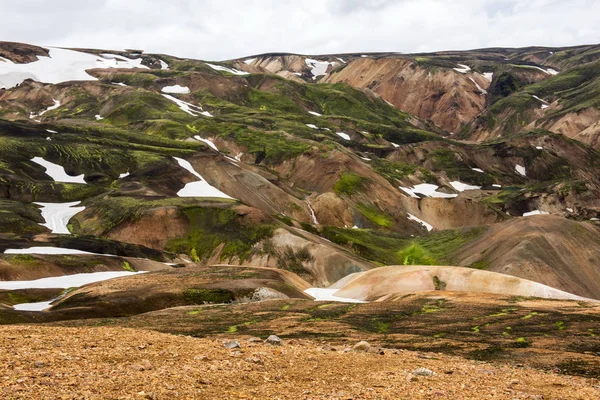 Colorido Landmanallaugar montanhas, no Fajllabak Natureza Rese — Fotografia de Stock