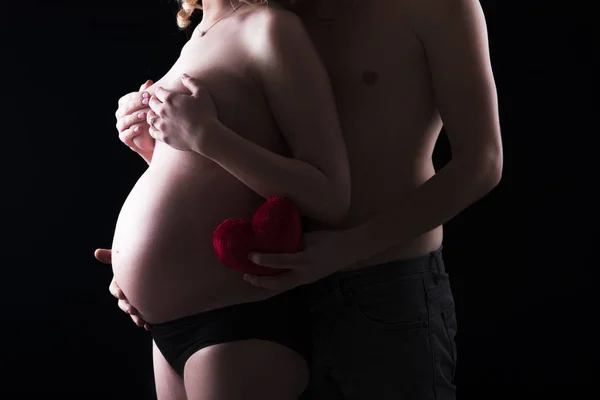 Femme enceinte et sa cloche — Photo