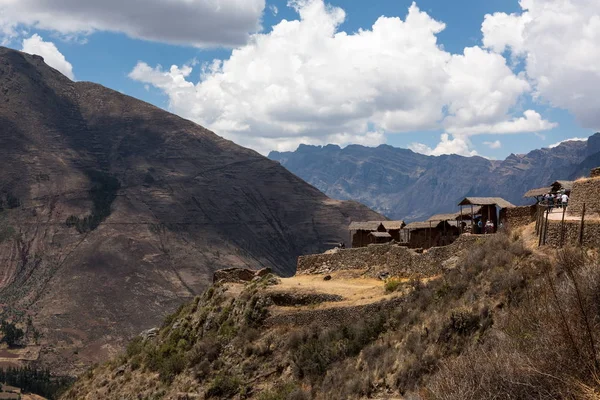 Vista a las ruinas de Pisac — Foto de Stock