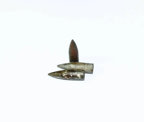 Alte Rostige Kugeln Aus Einem Kalaschnikow Sturmgewehr — Stockfoto