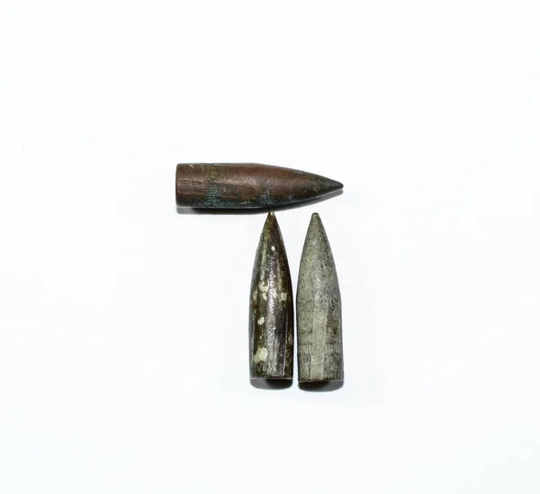 Alte Rostige Kugeln Aus Einem Kalaschnikow Sturmgewehr — Stockfoto