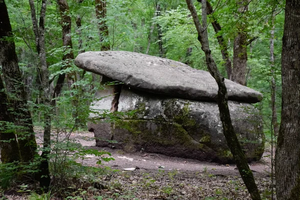 Dolmen Shapsug Bosque Ciudad Cerca Aldea Shapsugskaya Los Lugares Interés — Foto de Stock