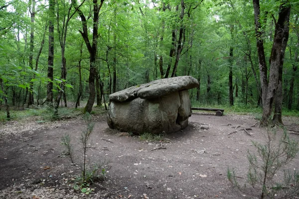 Dolmen Shapsug Bosque Ciudad Cerca Aldea Shapsugskaya Los Lugares Interés — Foto de Stock