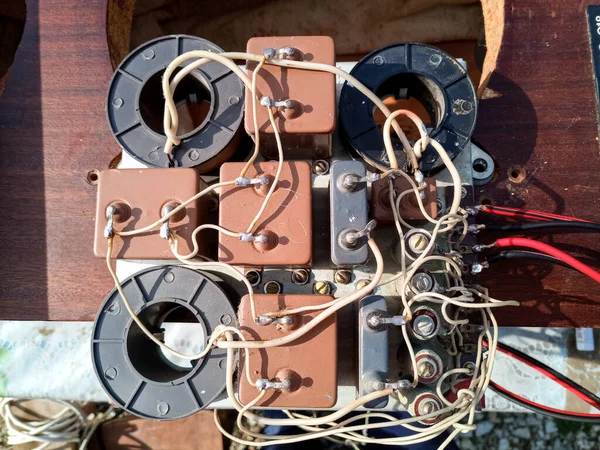 Ακουστικό Φίλτρο Crossover Amphiton 35Ac 018 Vintage Ακουστικό Σύστημα Πυκνωτές — Φωτογραφία Αρχείου
