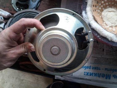 Geniş bant hoparlörü 5gdsh-4-4. Eski bir Sovyet konuşmacı.