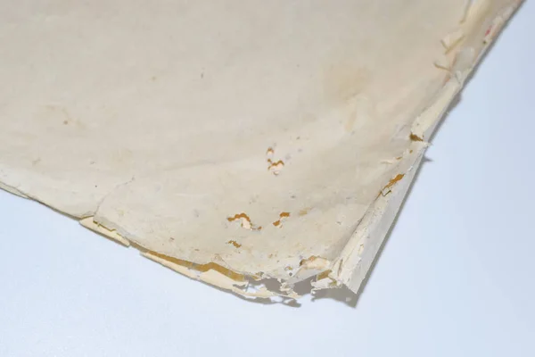Paper Swallowed Silverfish Traces Wrecking Silverfish Vinyl Envelopes Lepisma — Stock Photo, Image