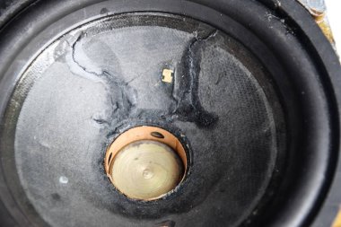 Orta frekanslı hoparlörler 15gd-11a Sovyet klasik akustiği, bir müzik sütunu elementleri..