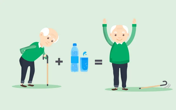 Boire plus d'eau. — Image vectorielle