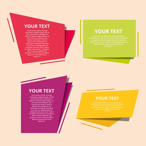 Vektör soyut geometrik origami. Kağıt Satılık afiş kümesi.