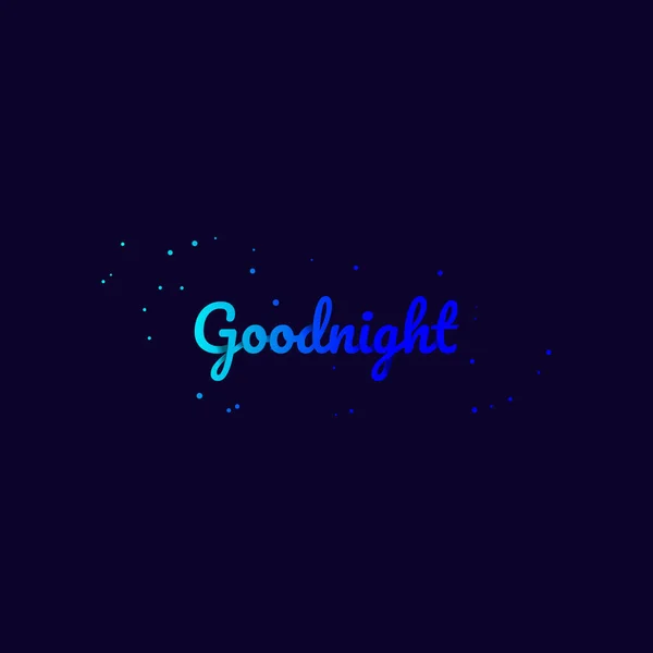 Goodnight origami text concept, vector art and illustration. — Stock Vector