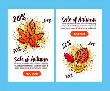 Sonbahar satış arka plan düşen sonbahar yaprakları ile.