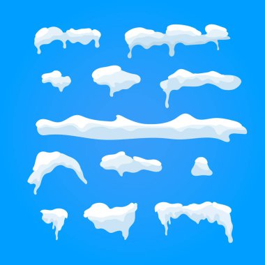 Mavi arka plan üzerinde kar kapaklar.