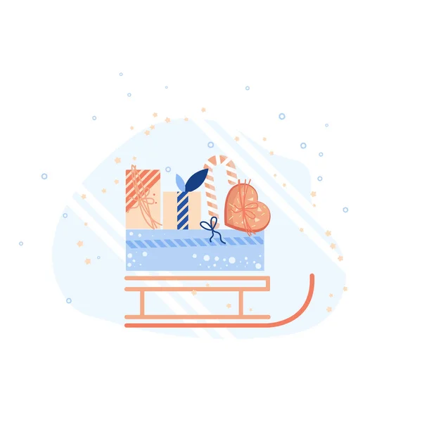 Conjunto de decoración de Navidad de diseño. Etiquetas e iconos Elementos para tarjetas y carteles de Navidad . — Vector de stock