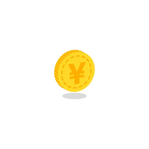 Realistic gold coin icon — Stock Vector