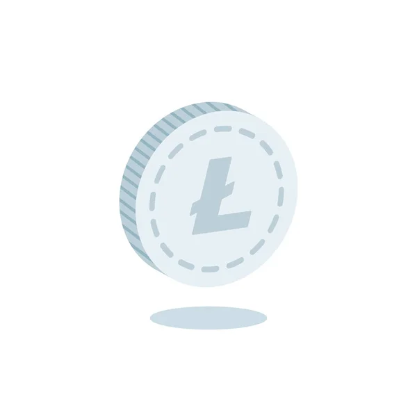 Vecteur de pièce de monnaie de Litecoin . — Image vectorielle