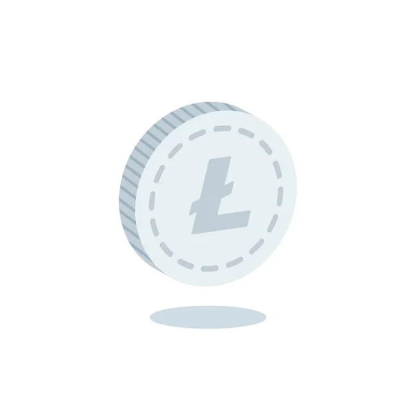 Litecoin-Münzvektor. — Stockvektor