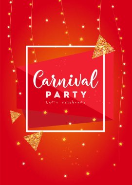 Karnaval renkli poster. Vektör çizim