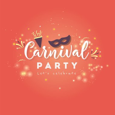 Karnaval renkli poster. Vektör çizim
