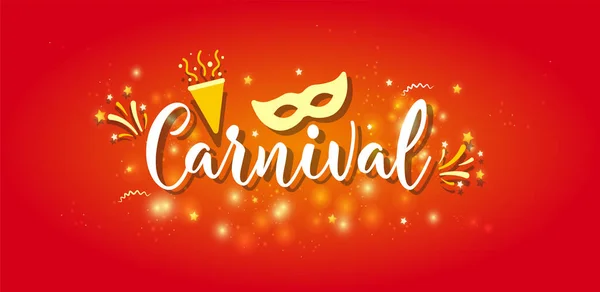 Carnaval kleurrijke affiche — Stockvector