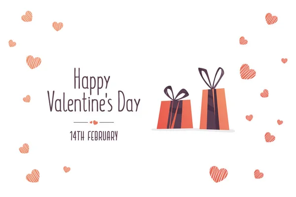 Boldog Valentin-nap tipográfia poszter — Stock Vector