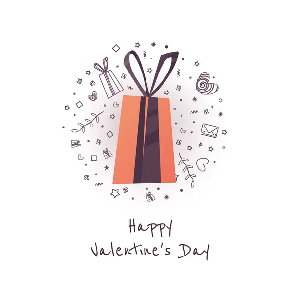 Valentine's day sale szöveg ajándék. — Stock Vector