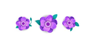 Parlak çiçek tarzı kağıt kesme.