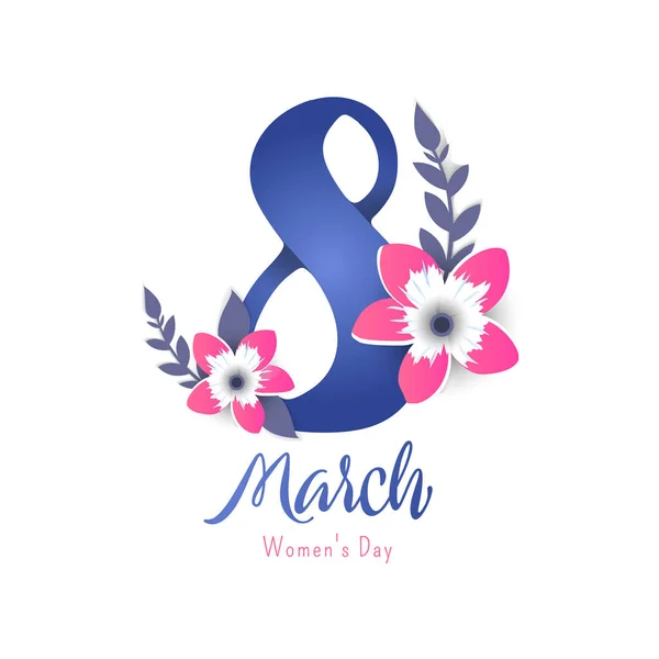 Glückwunsch zum Frauentag. 8. März. — Stockvektor