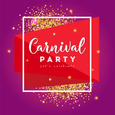 Karnaval renkli poster. Vektör çizim