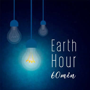 Earth hour Illustration. 60 dk