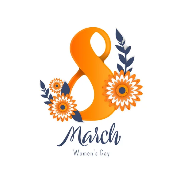 8 march Happy. Women's Day. — Stock Vector