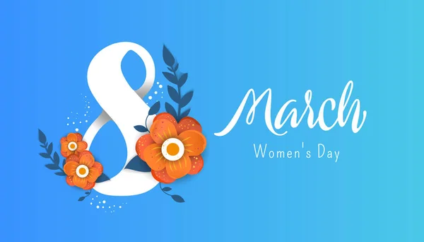 8 de marzo Feliz. Día de la Mujer . — Archivo Imágenes Vectoriales