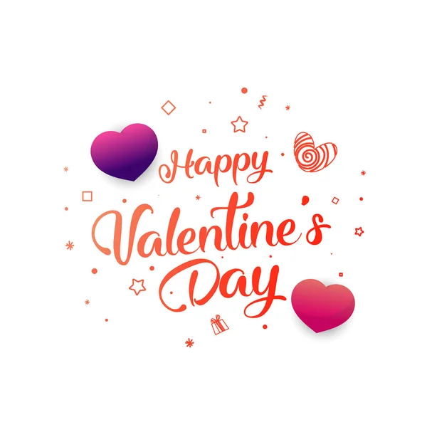Affiche typographique Happy Valentines Day — Image vectorielle