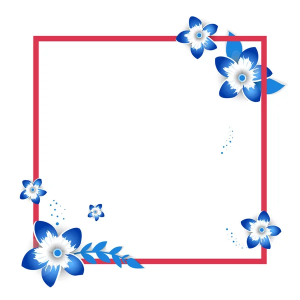 Colección de bodas. Talla de arte de papel de la bandera de adorno de primavera. Cartel floral, invitar . — Archivo Imágenes Vectoriales
