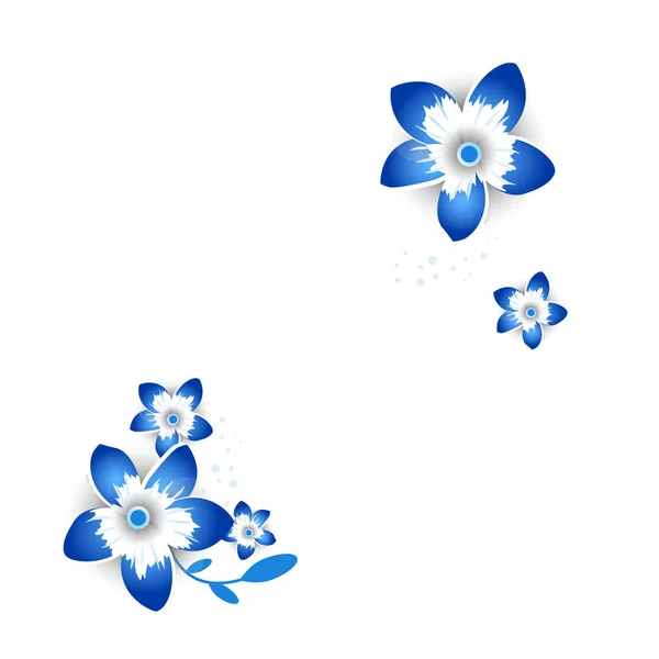 Estilo de corte de papel de flores brillantes fo pancarta . — Vector de stock