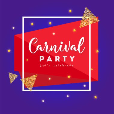 Karnaval renkli poster. Vektör çizim