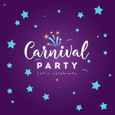 Karnaval renkli poster. Vektör çizim