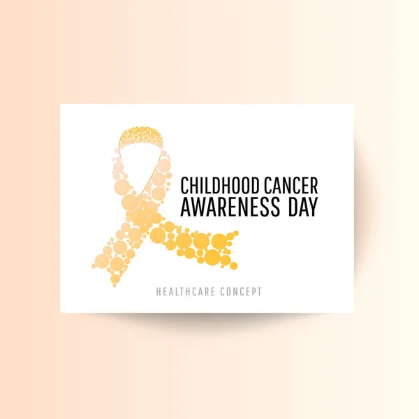 Banner per la giornata di sensibilizzazione sul cancro infantile — Vettoriale Stock